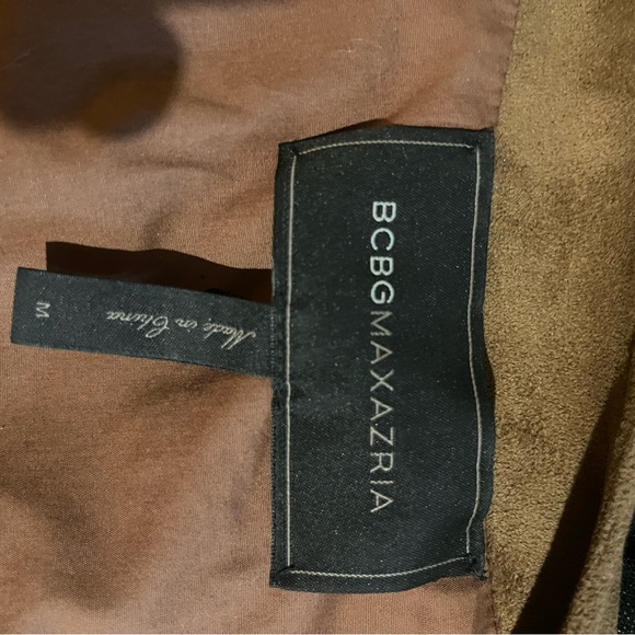 BCBG Suede faux CROPPED FRINGE JACKET - Picture 4 of 4